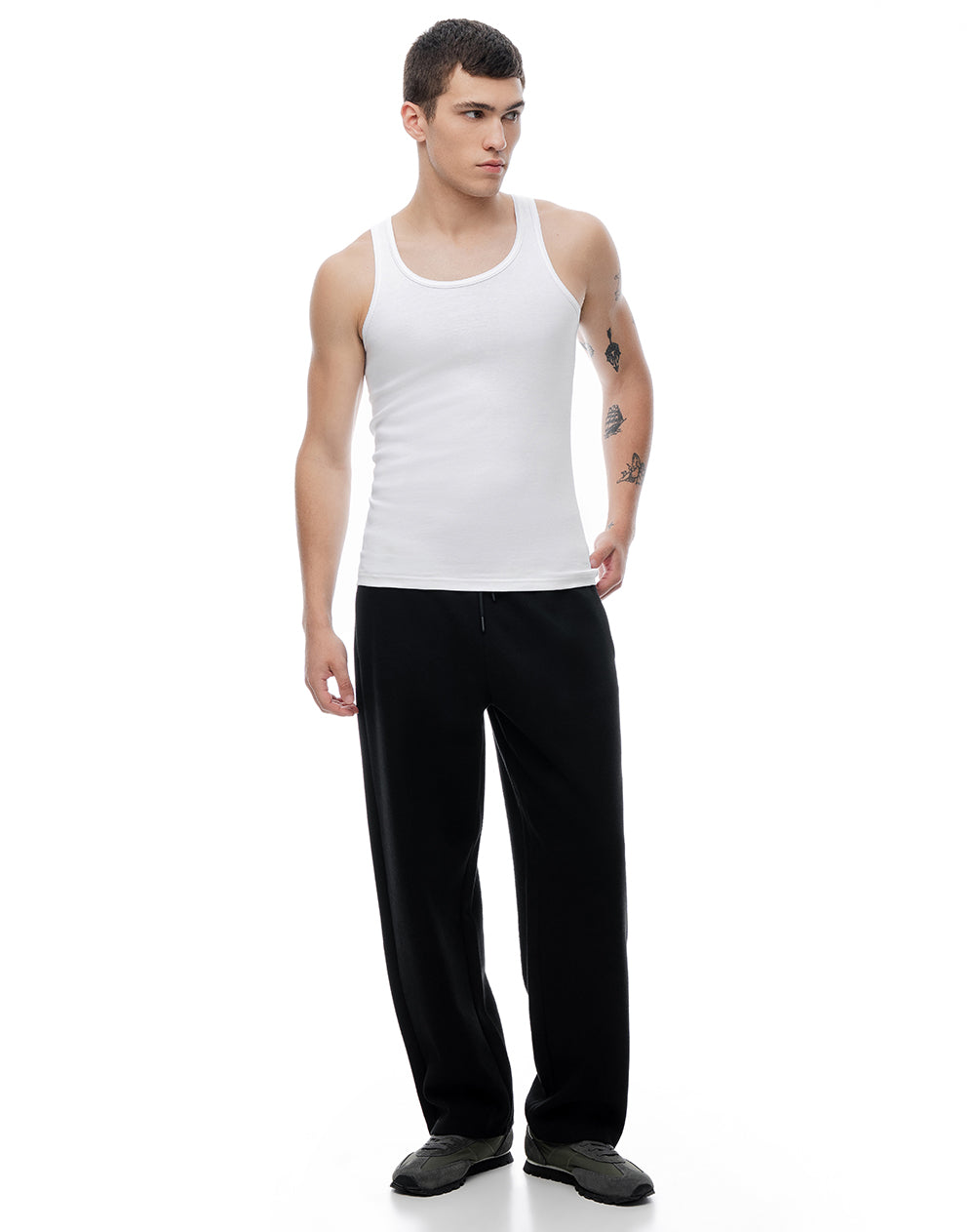 Camisilla slim algodón x3unds blanca hombre
