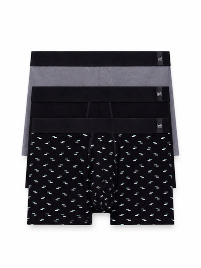 Bóxer medio algodón jersey x3unds surtido hombre