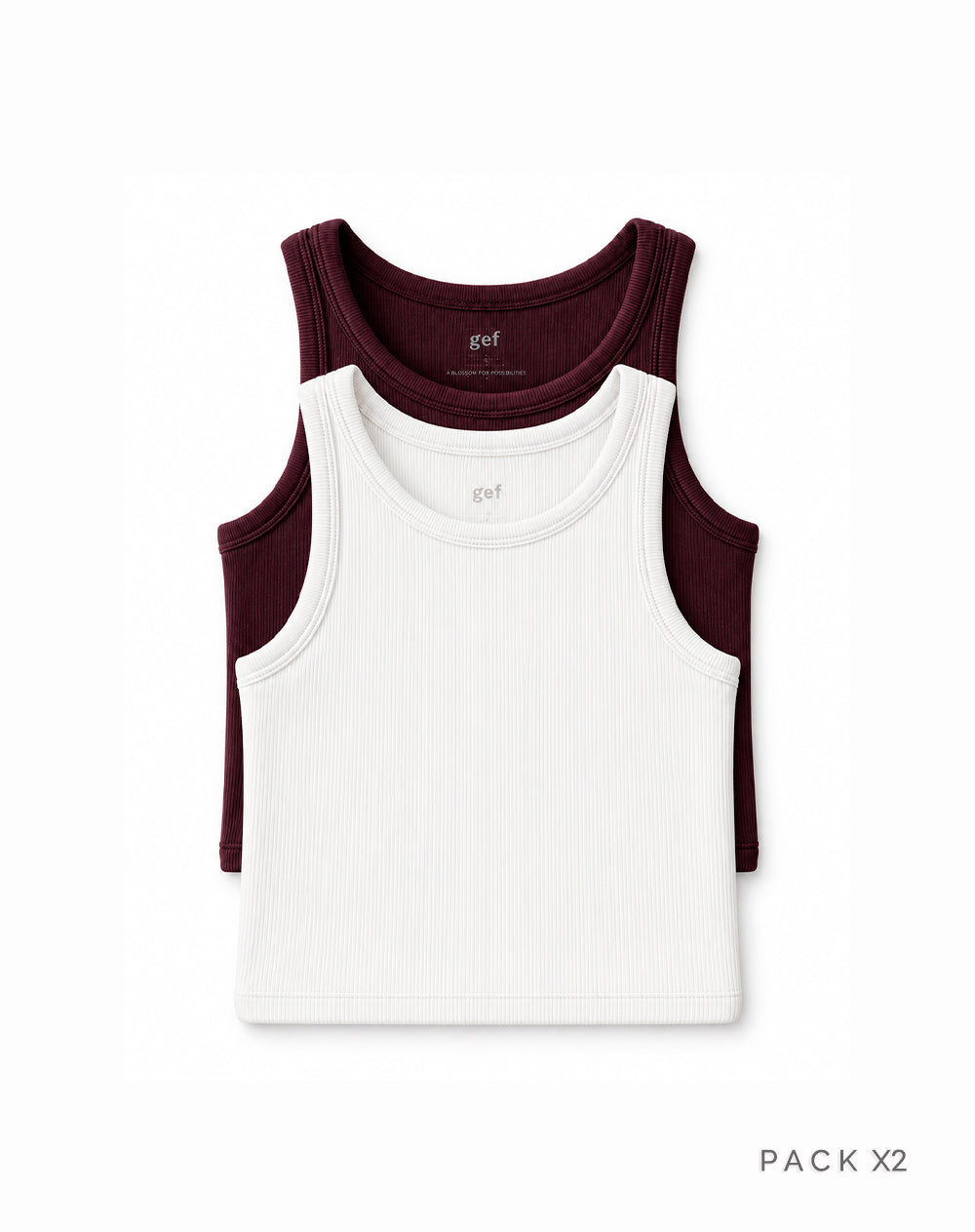 Pack x2 camisetas slim mujer