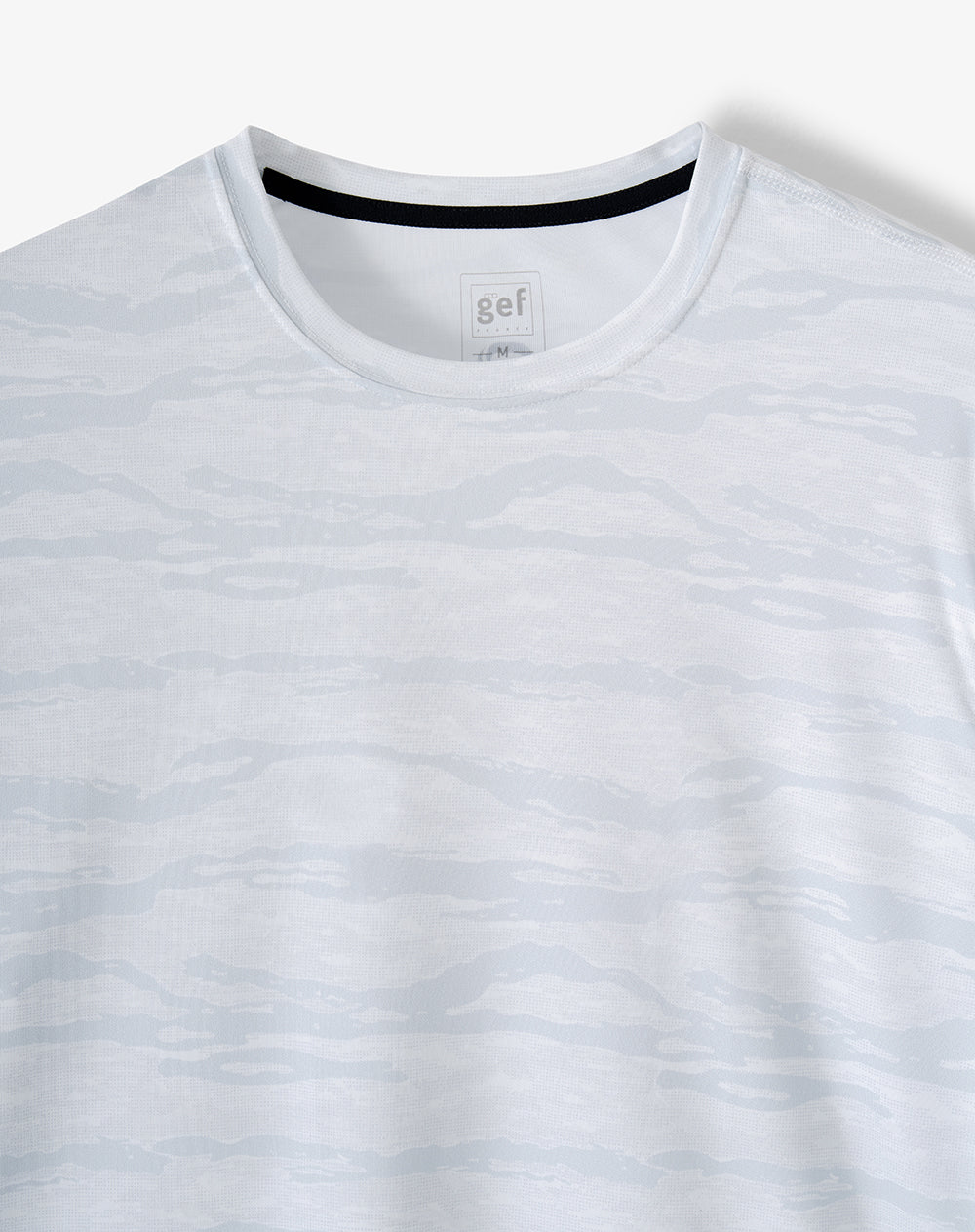 Camiseta regular manga larga blanca estampada hombre