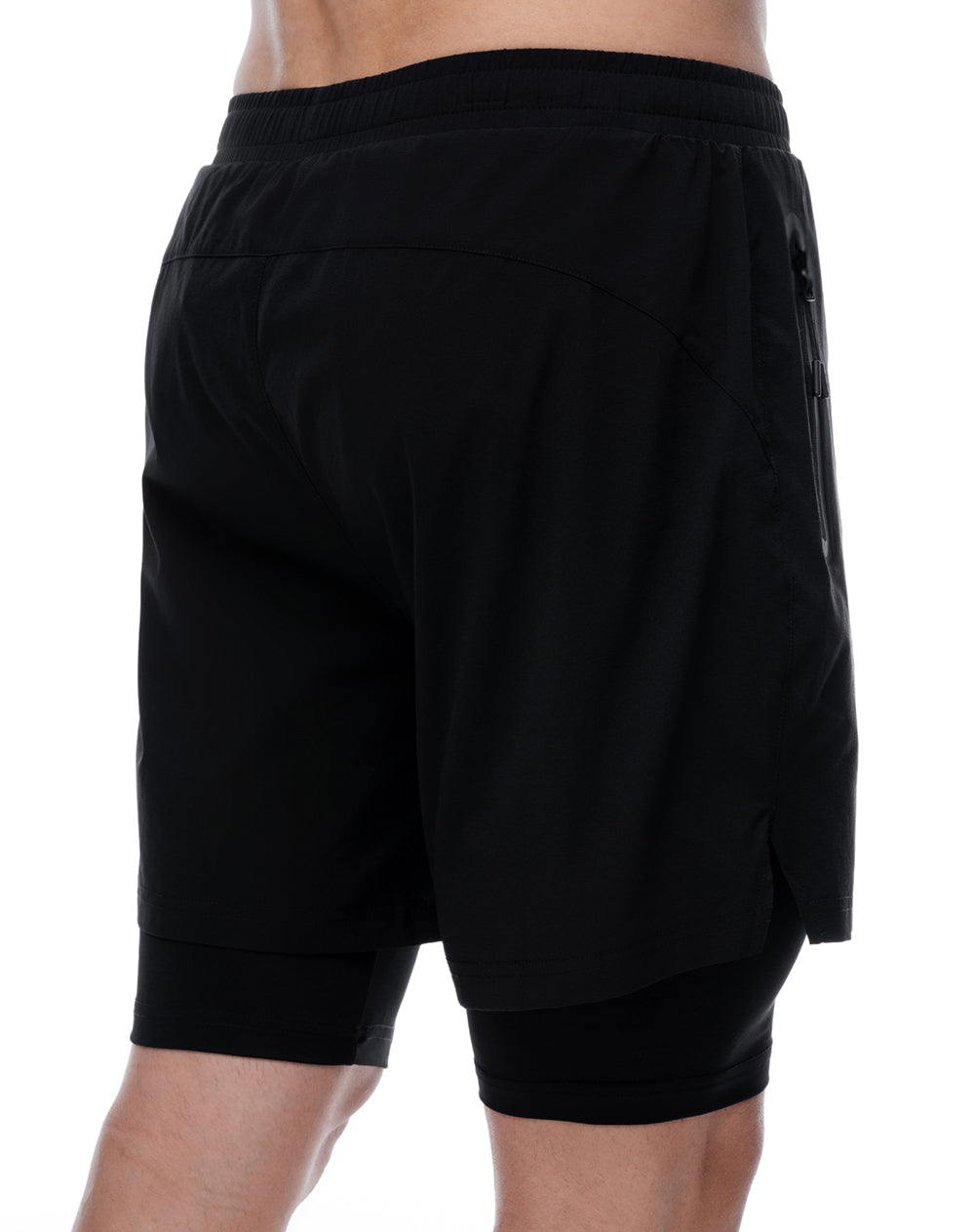 Pantaloneta deportiva negro hombre