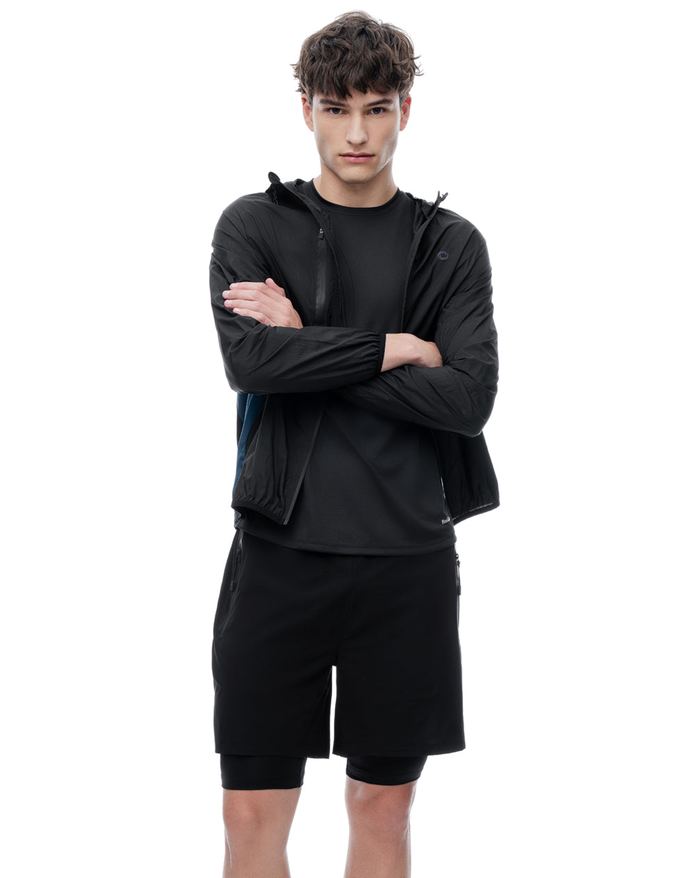 Pantaloneta deportiva negro hombre