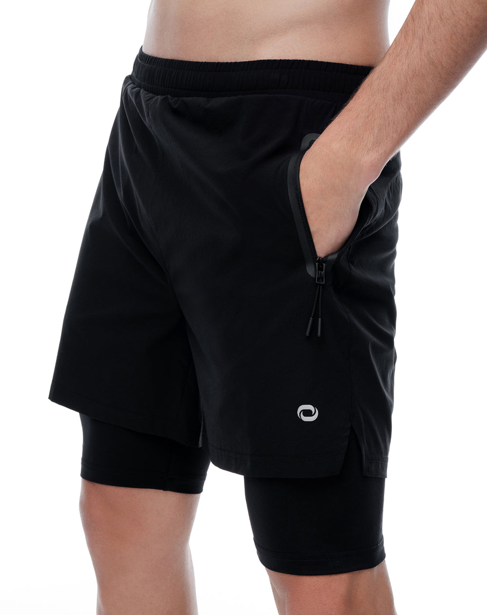 Pantaloneta deportiva negro hombre