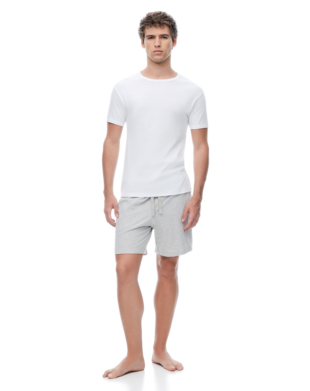 Camiseta slim algodón blanca hombre
