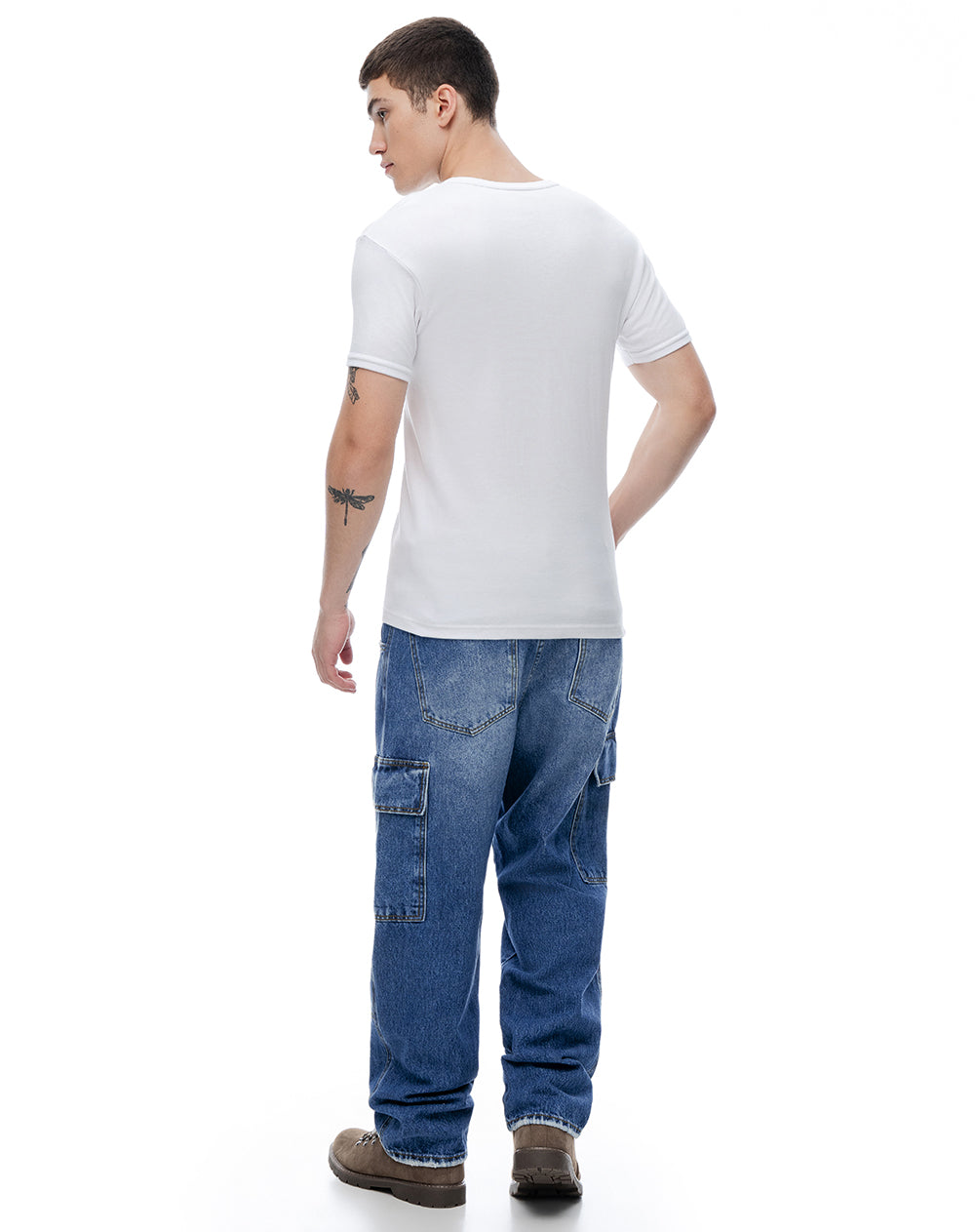Camisetas slim algodón x3unds blanca hombre