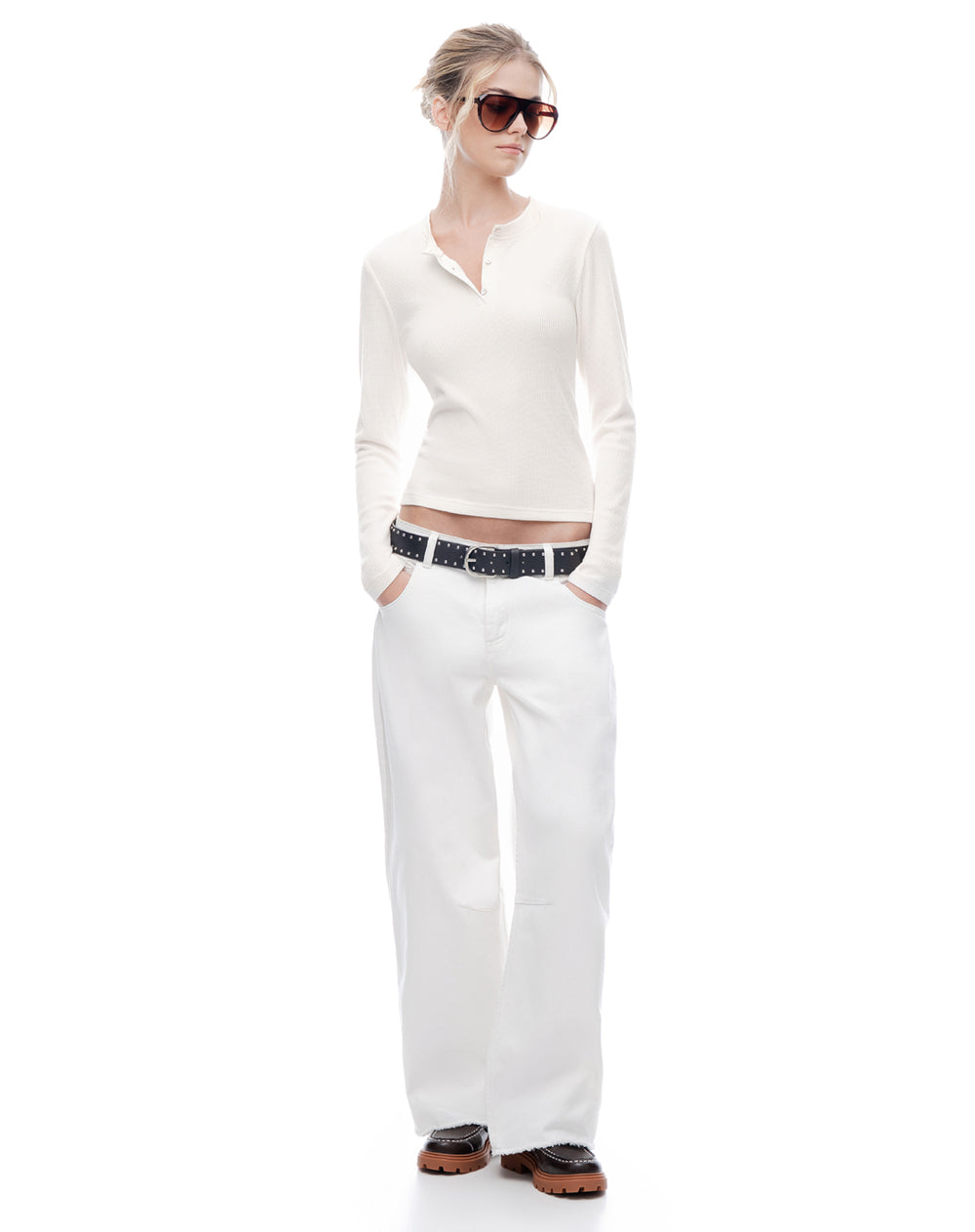 Camibuzo slim blanca mujer