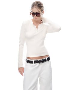 Camibuzo slim blanca mujer