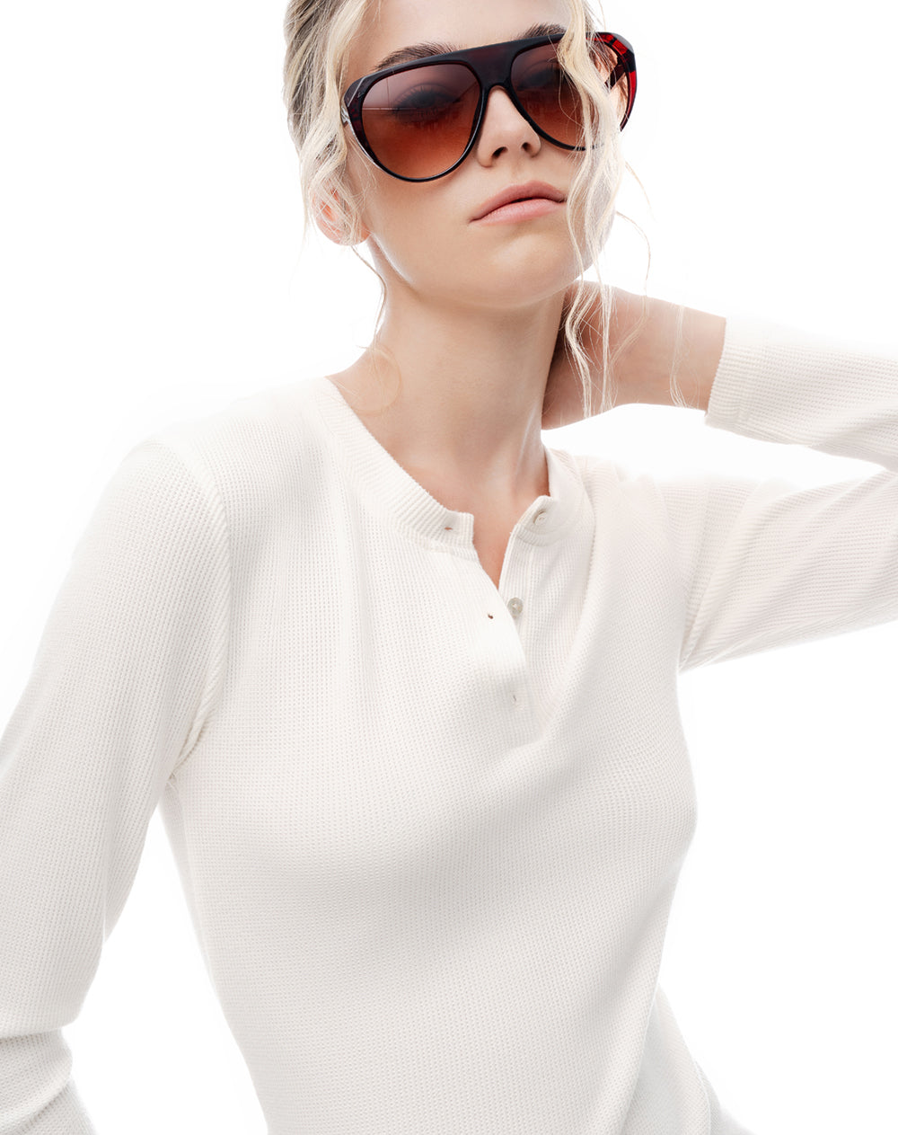 Camibuzo slim blanca mujer