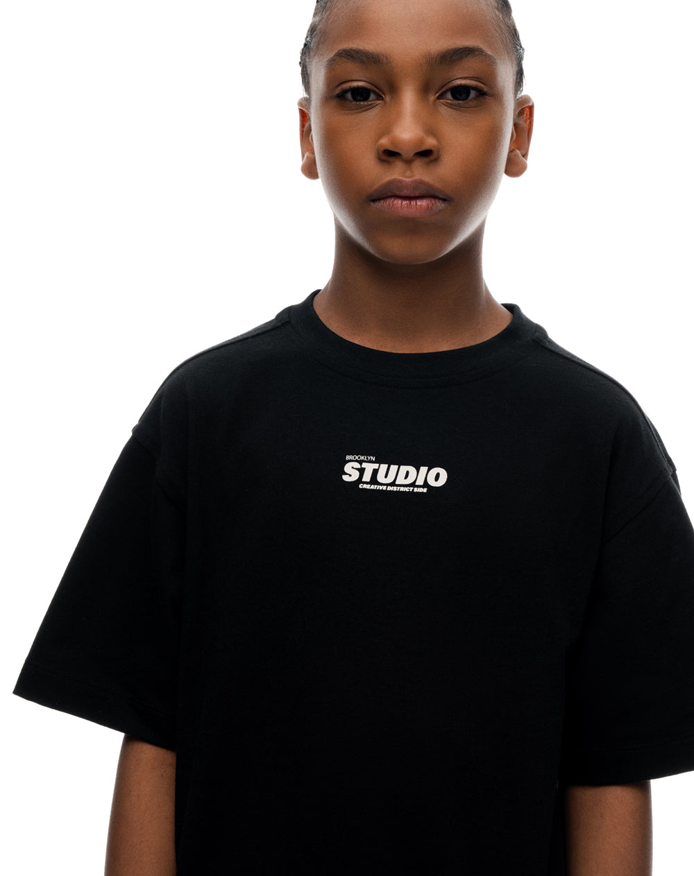 Conjunto pantalon corto camiseta negro niño