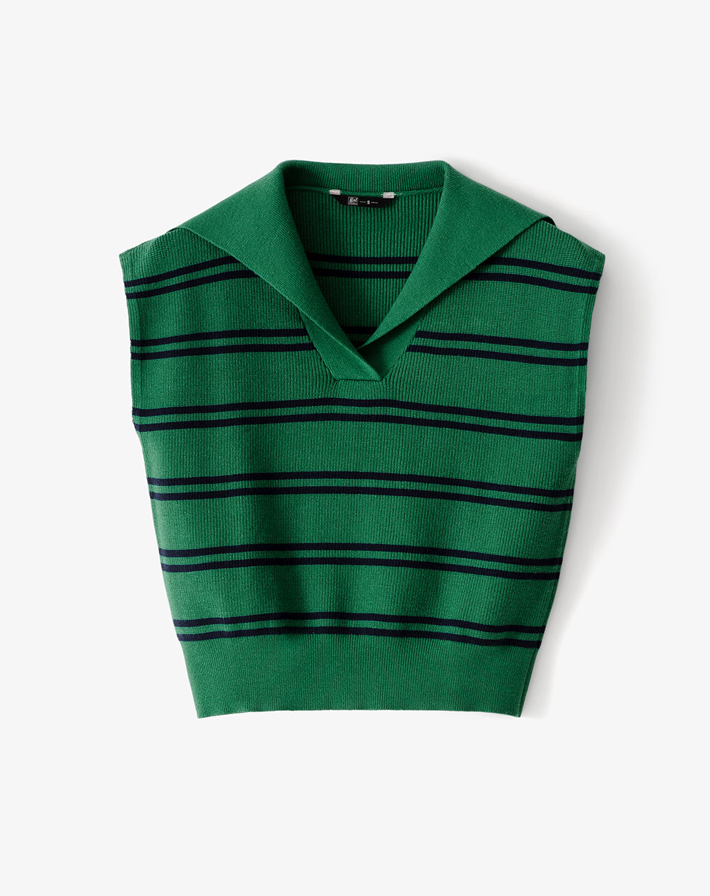 Chaleco oversize tejido rayas mujer