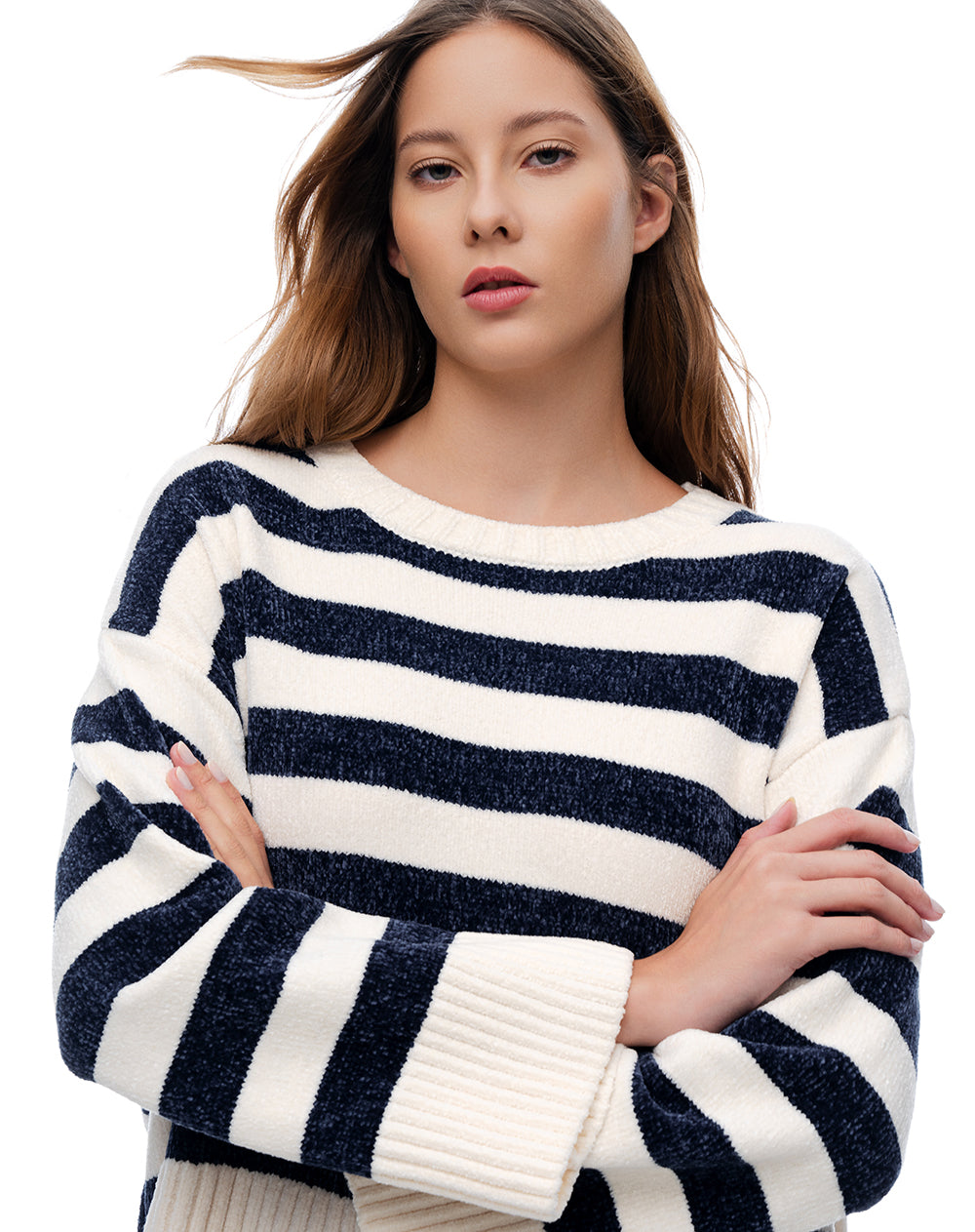 Suéter oversize rayas mujer