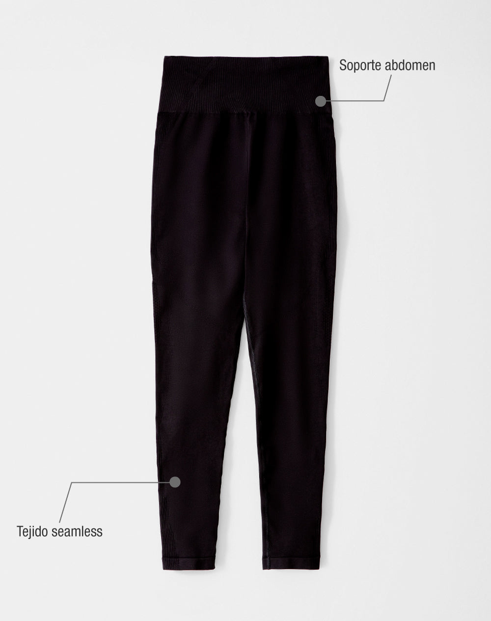 Legging deportivo seamless negro mujer