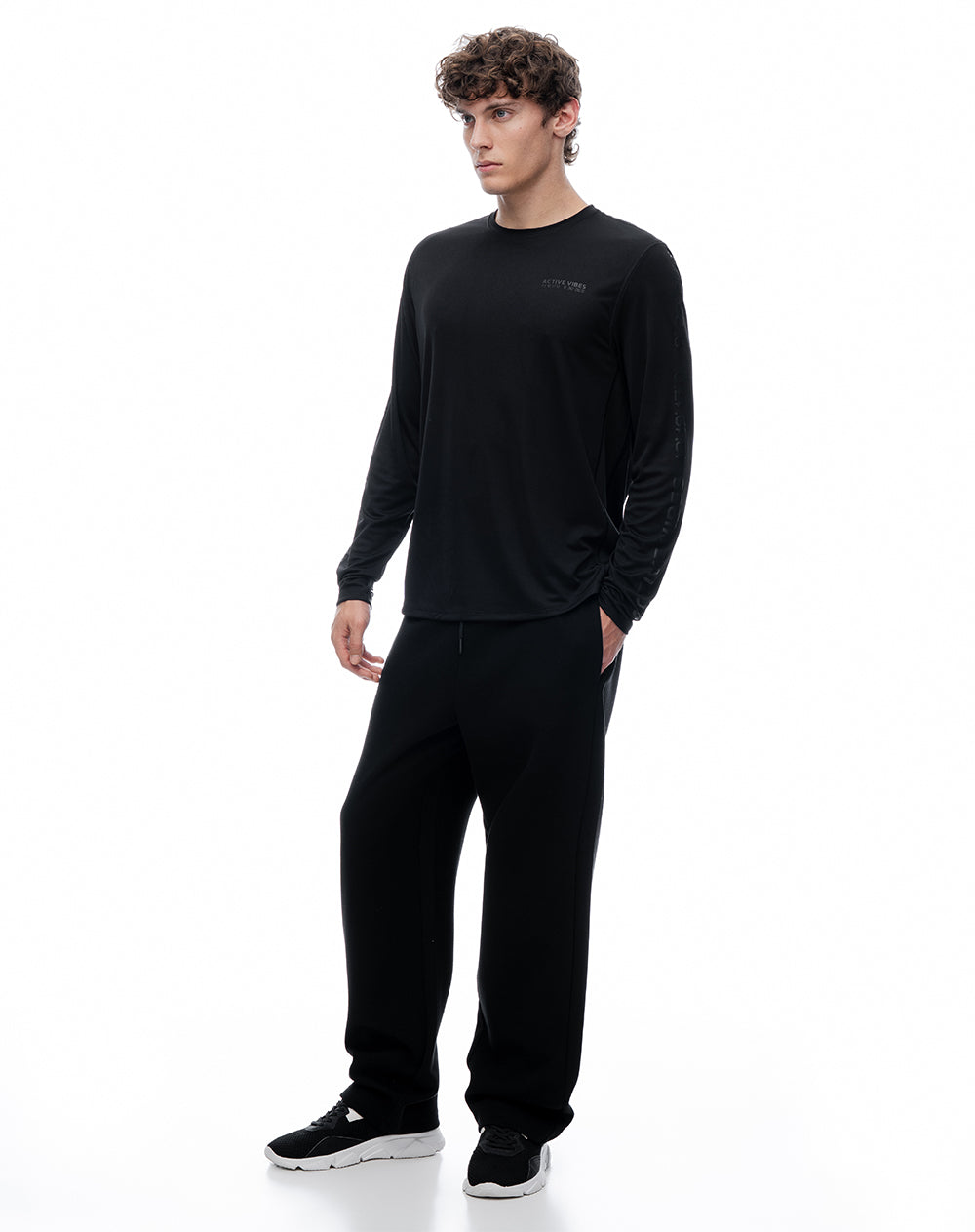 Camibuzo deportivo secado rápido negra hombre