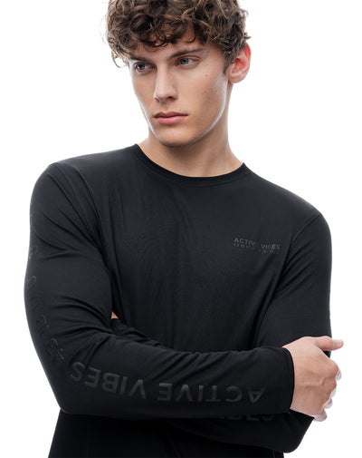 Camibuzo deportivo secado rápido negra hombre