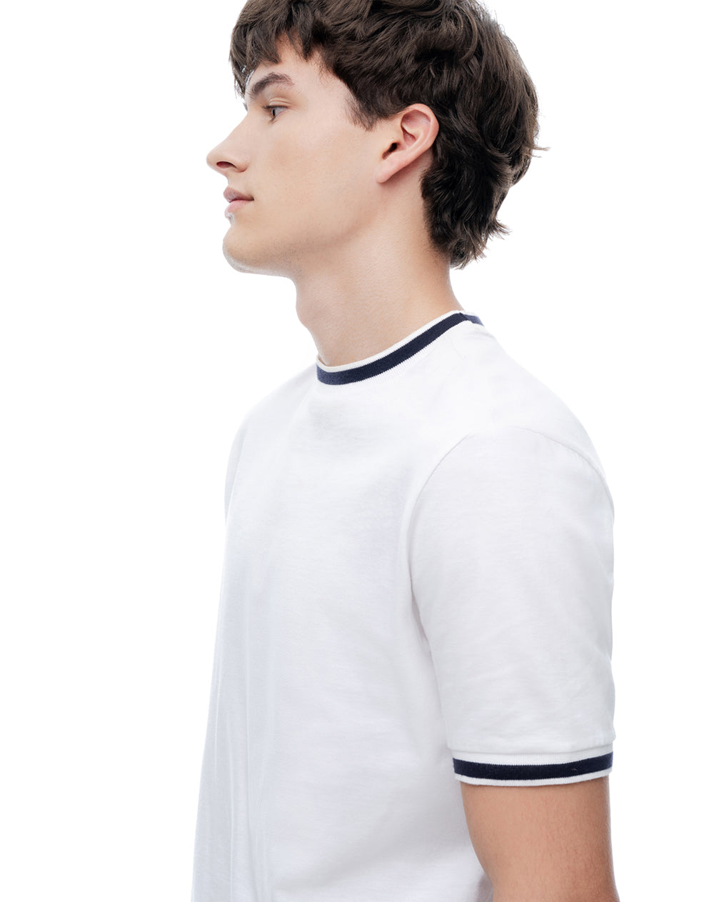 Camiseta regular algodón jersey azul hombre