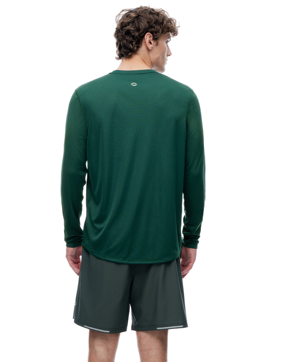 Pantaloneta deportiva malla interna verde hombre