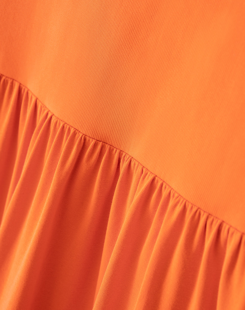 Vestido largo strapless silueta A naranja mujer