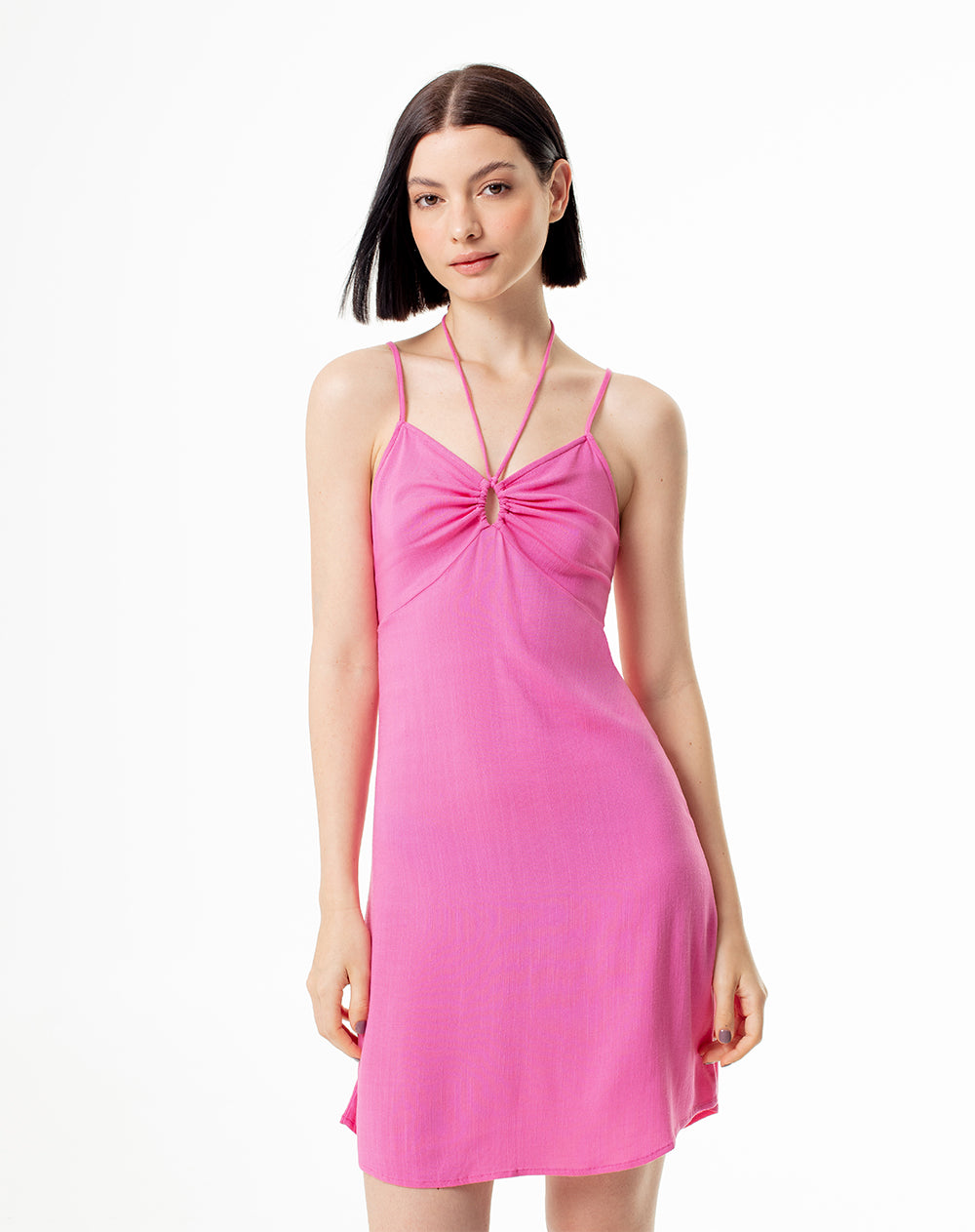 Vestido corto rosado