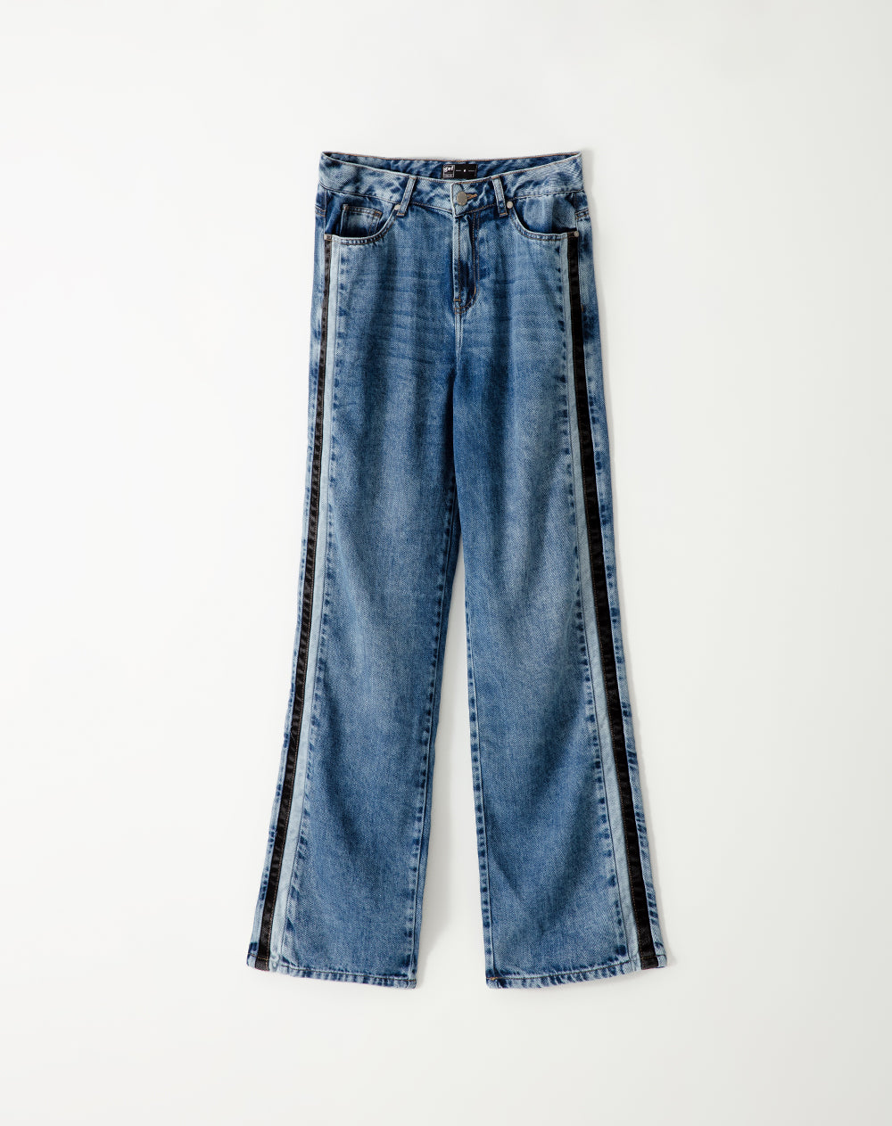 Jean regular fit tiro alto indigo oscuro