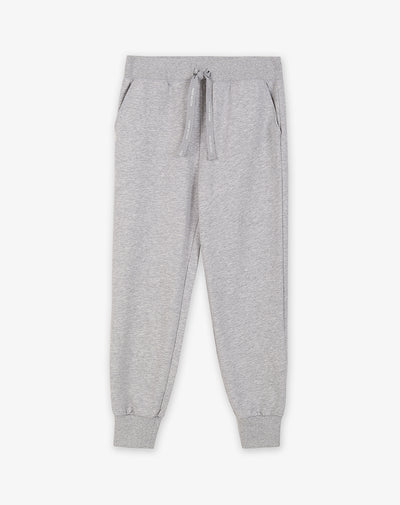 Jogger slim fit tiro medio gris jaspe