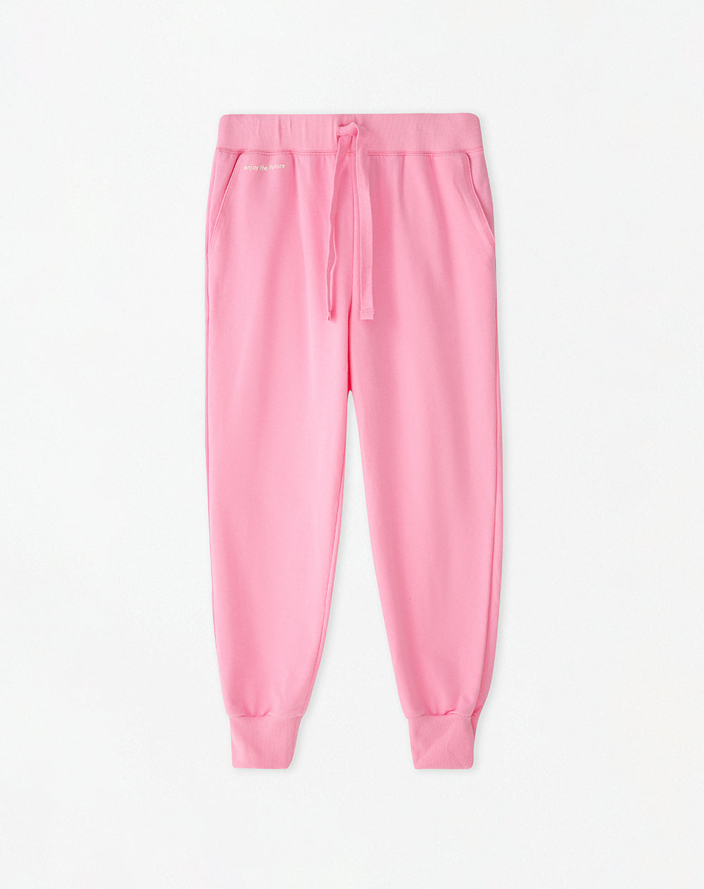 Jogger slim fit tiro medio rosado