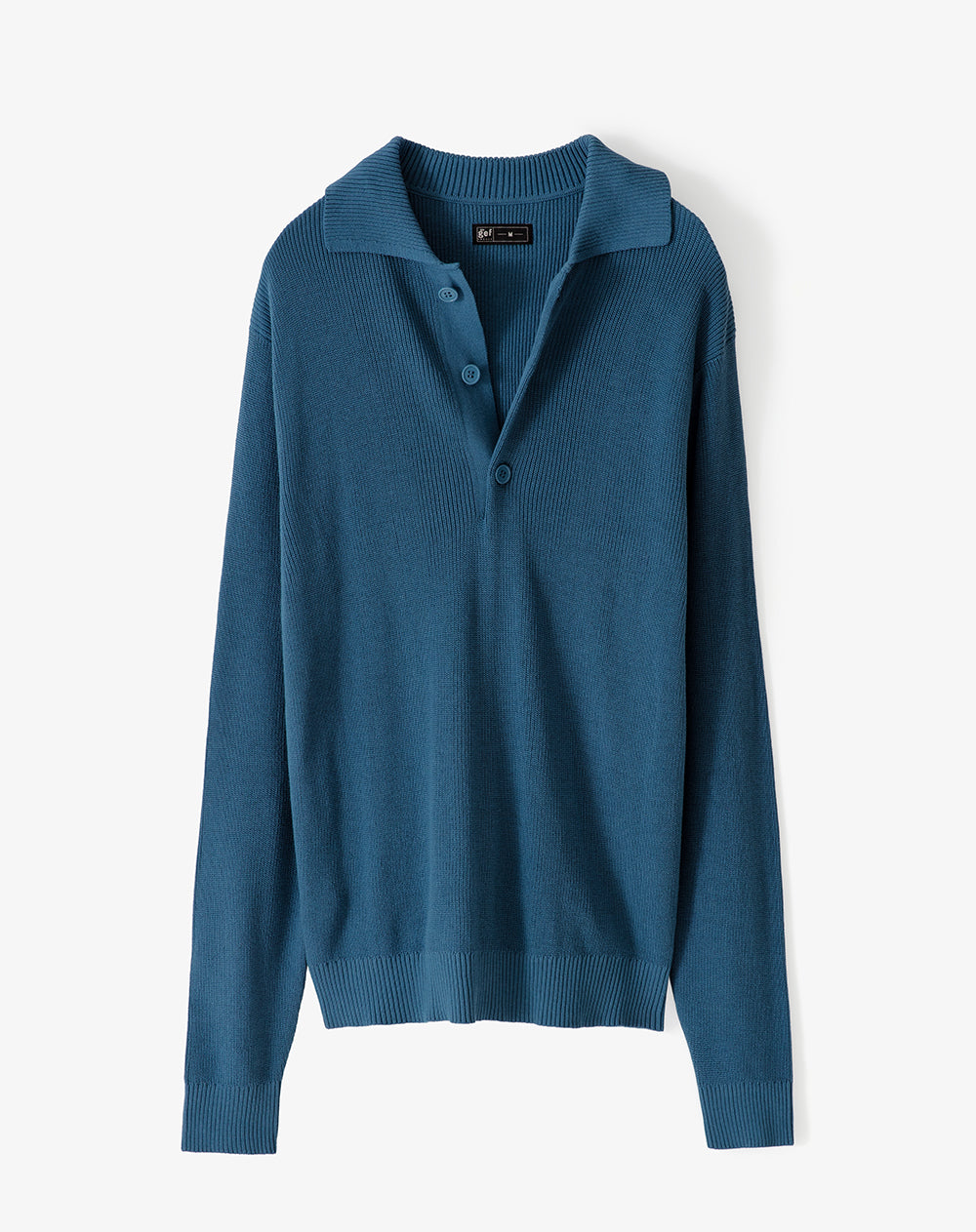 Buzo regular tejido de punto algodón azul hombre