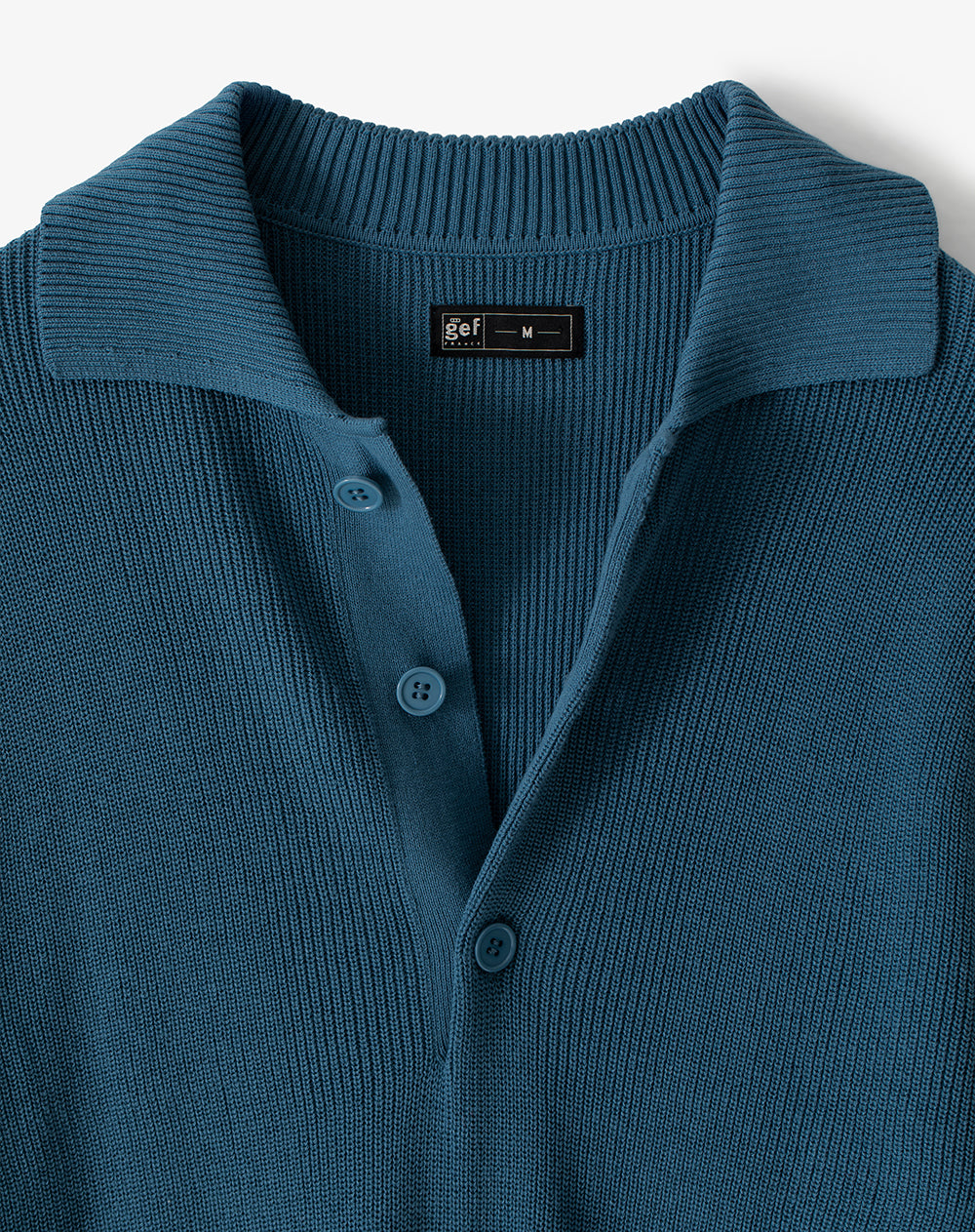 Buzo regular tejido de punto algodón azul hombre