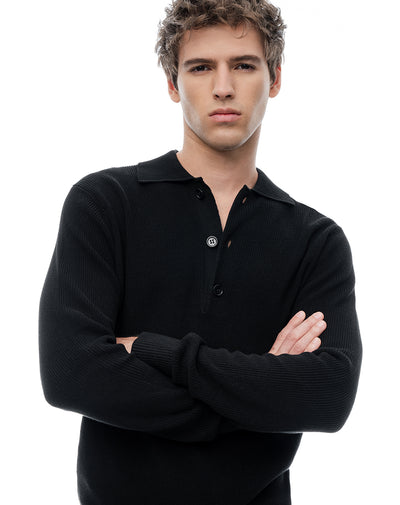 Buzo regular negro hombre