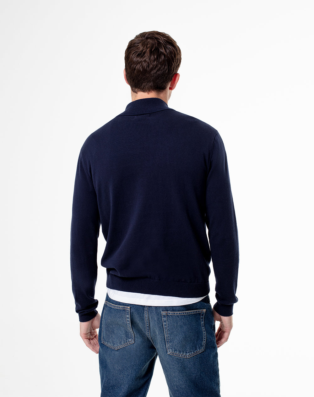 Buzo regular fit azul bloques