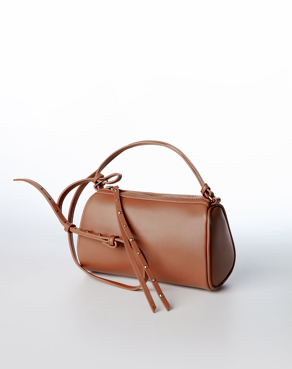 Bolso tipo baguette café mujer