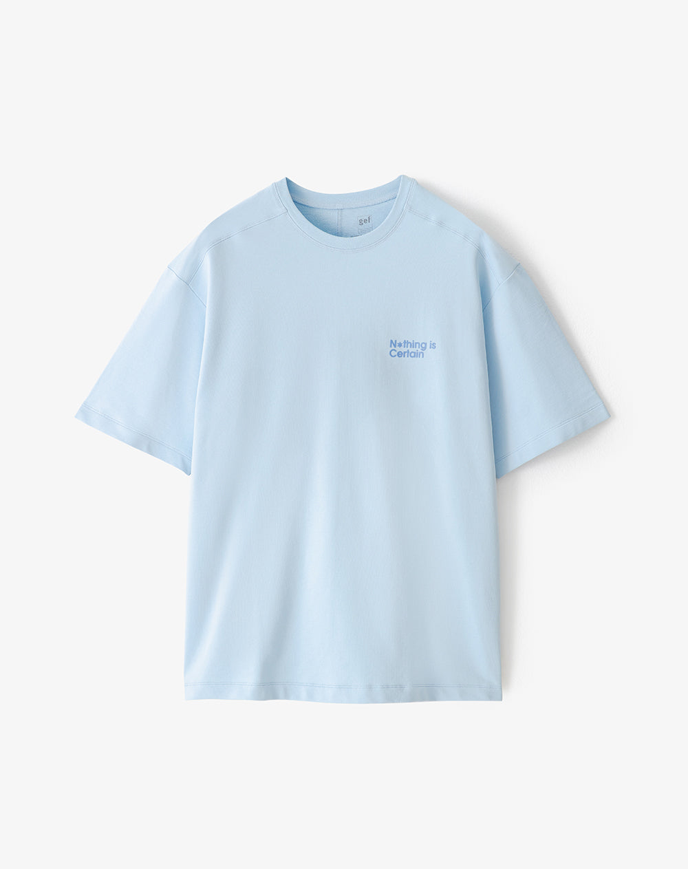 Camiseta oversized fit manga corta azul