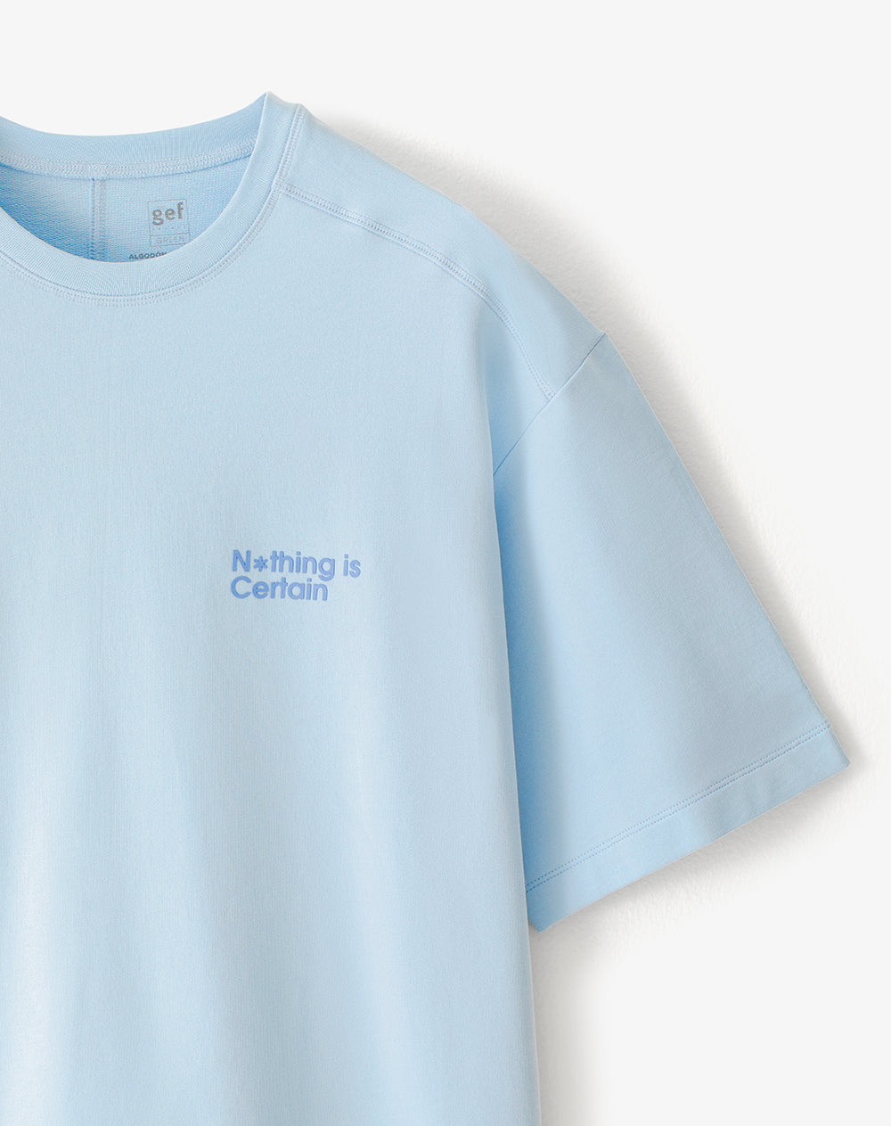 Camiseta oversized fit manga corta azul