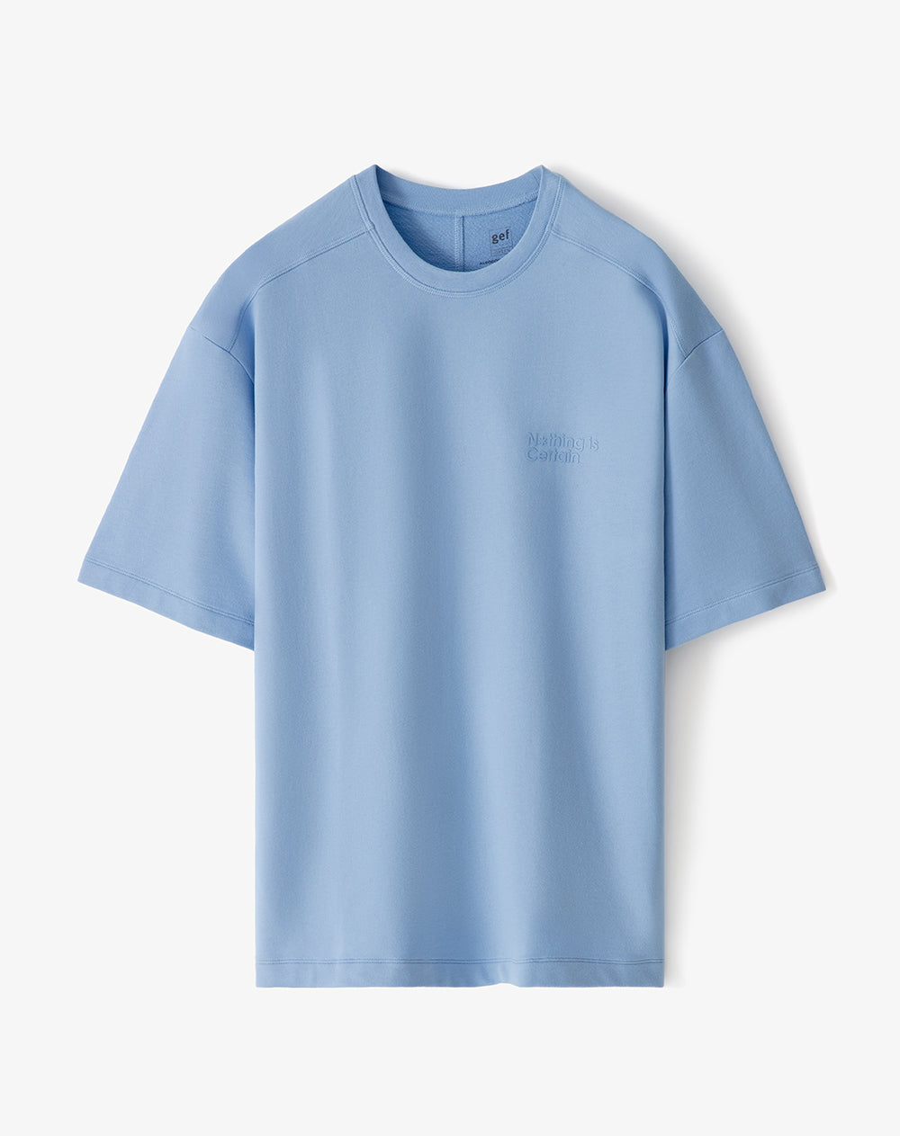 Camiseta oversize algodón azul hombre