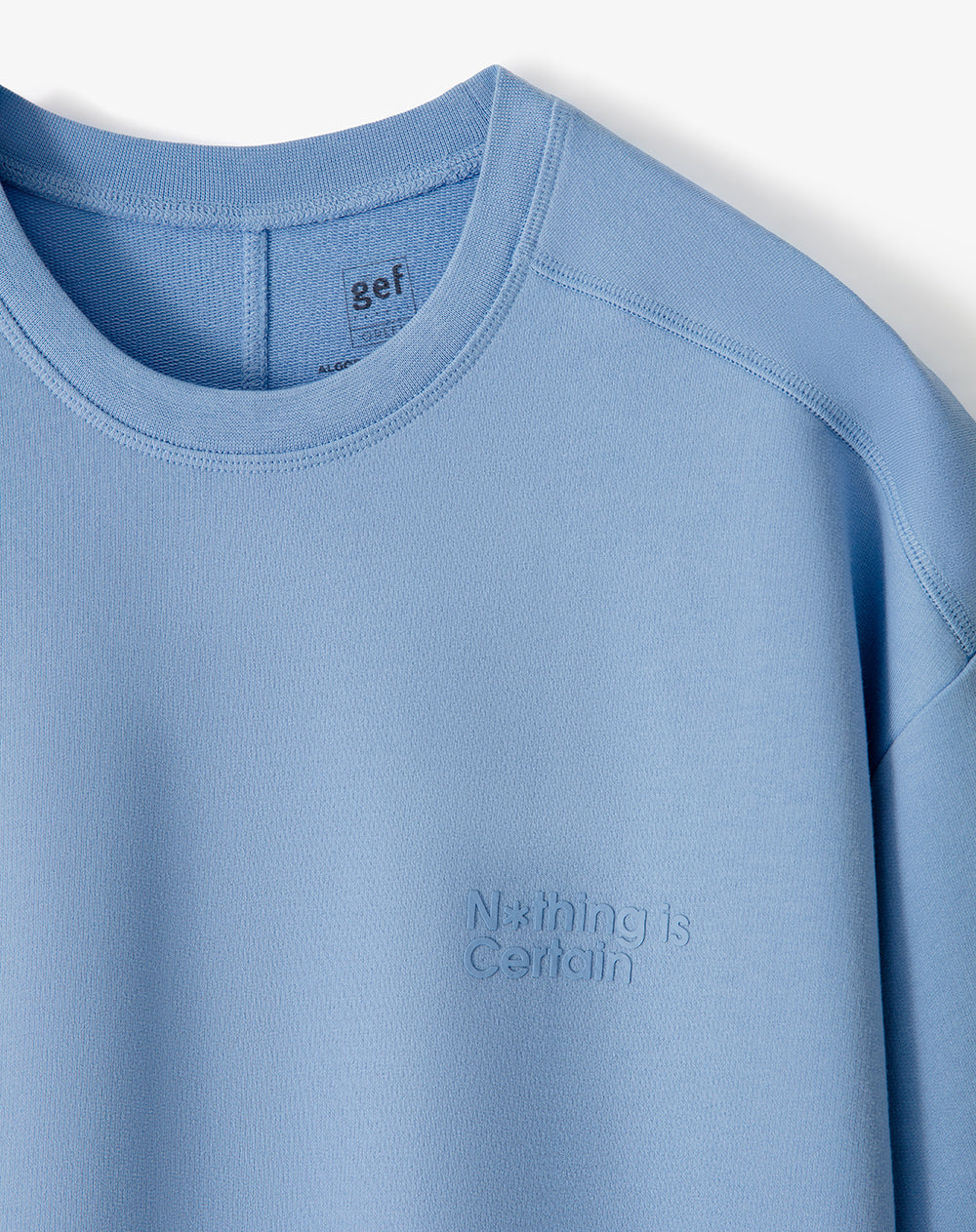 Camiseta oversize algodón azul hombre