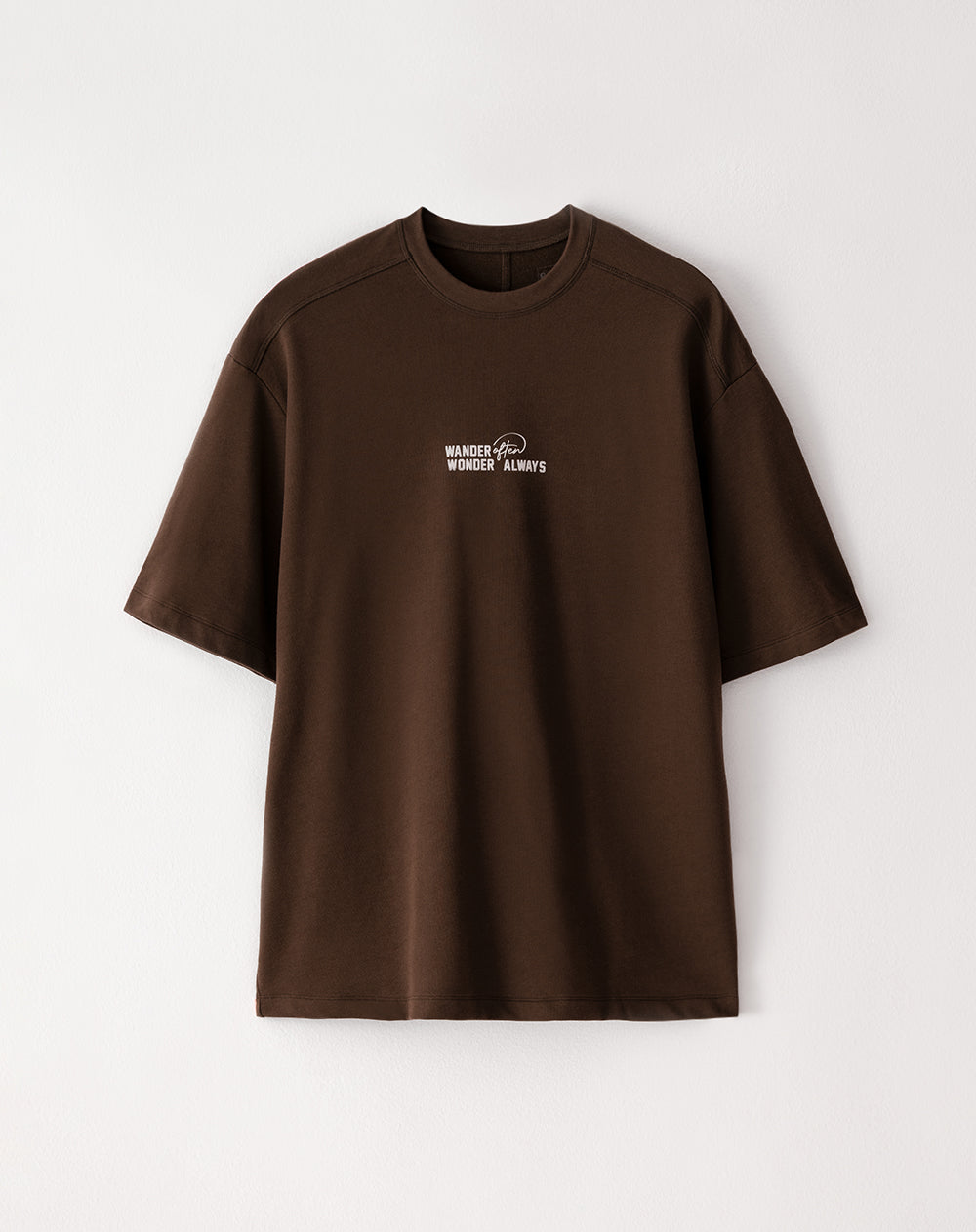 Camiseta oversized fit manga corta chocolate