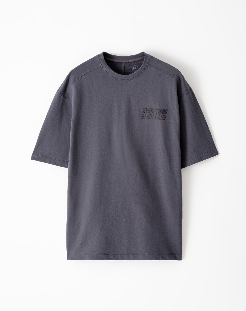 Camiseta oversized fit manga corta gris