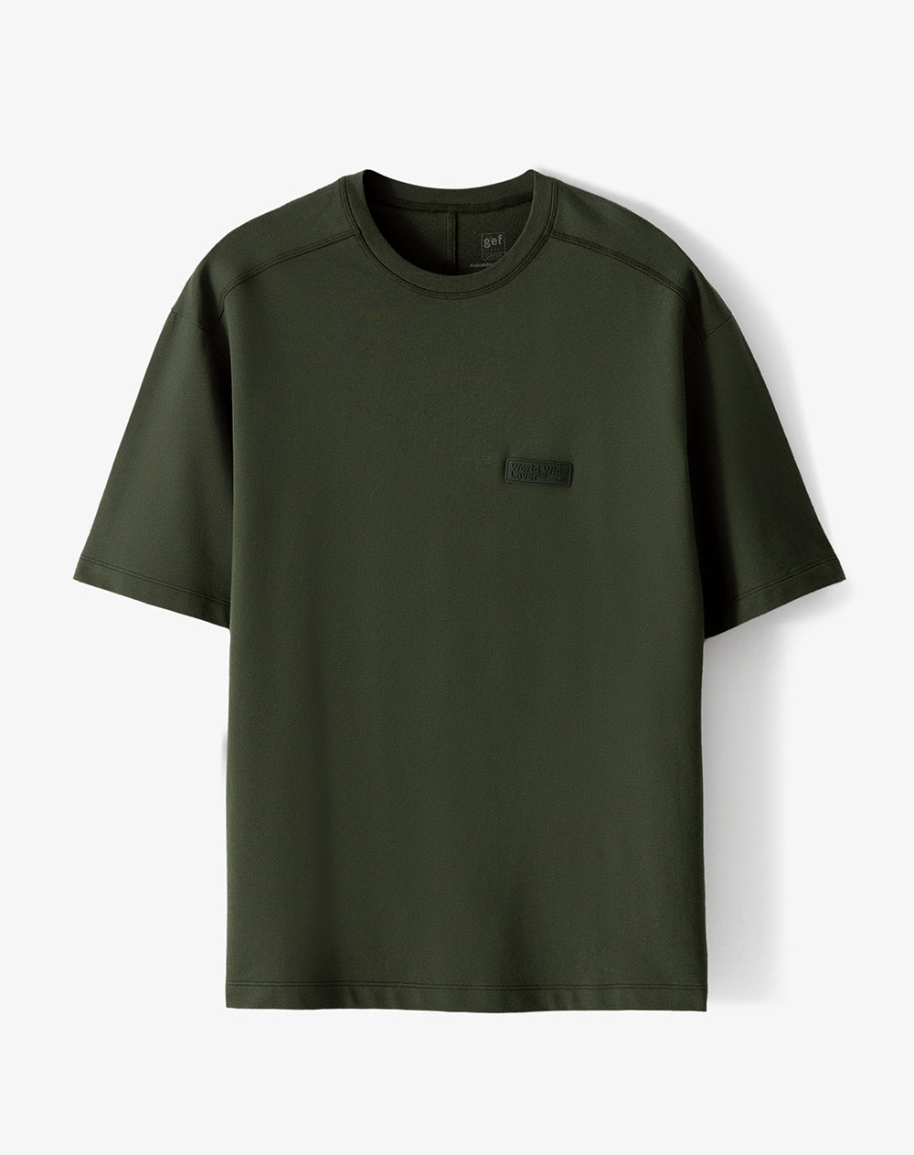 Camiseta regular algodón verde hombre