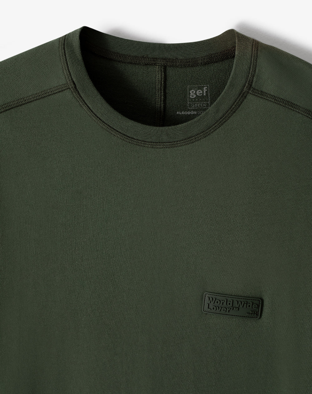 Camiseta regular algodón verde hombre