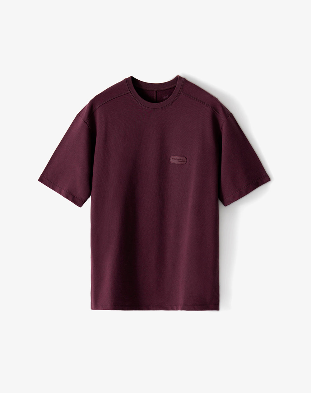 Camiseta oversize manga corta vino tinto hombre