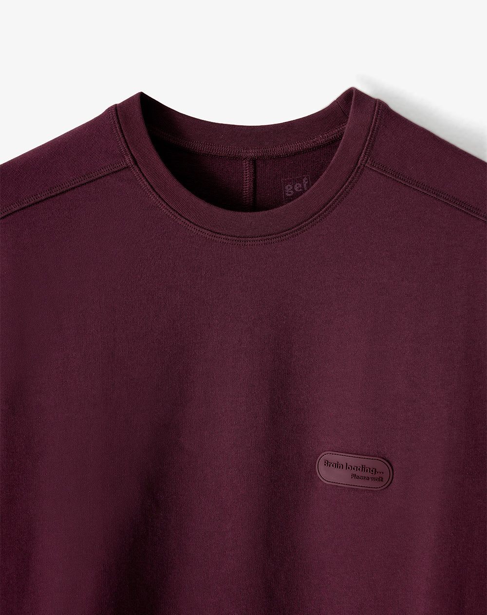 Camiseta oversize manga corta vino tinto hombre