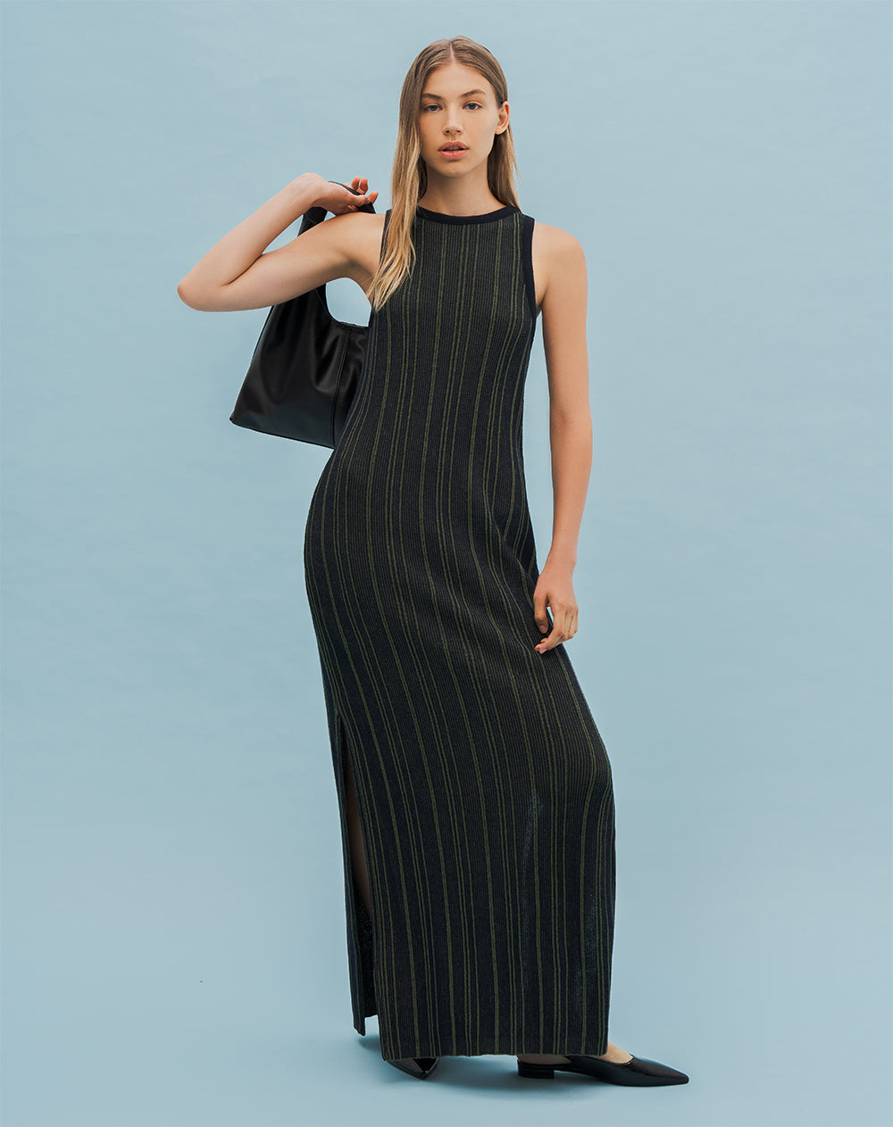 Vestido largo azul