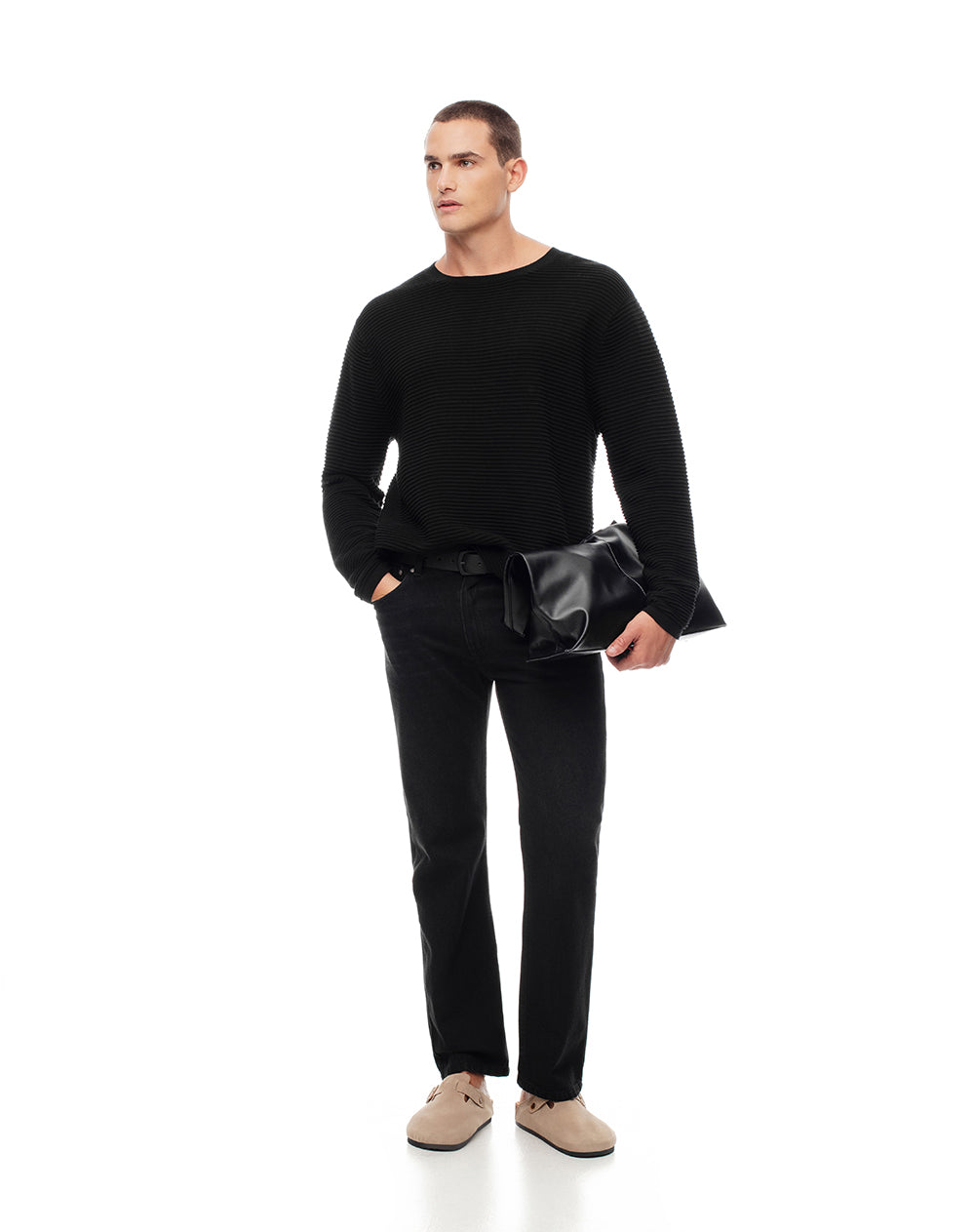 Buzo regular fit negro