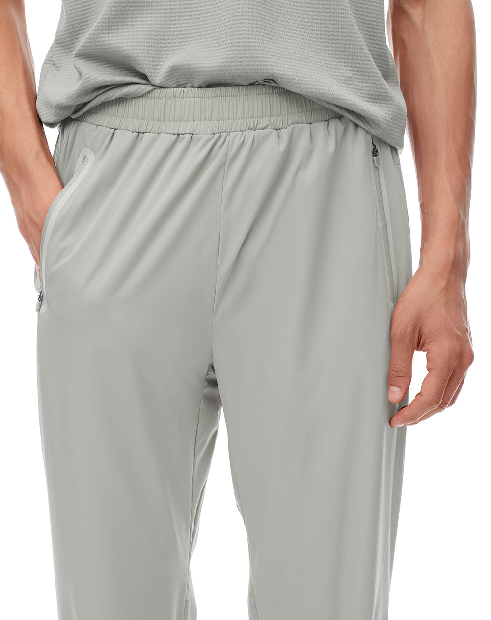 Jogger regular fit tiro medio taupe