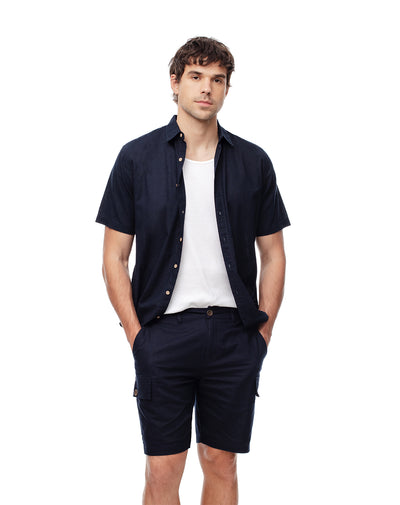 Bermuda regular fit azul
