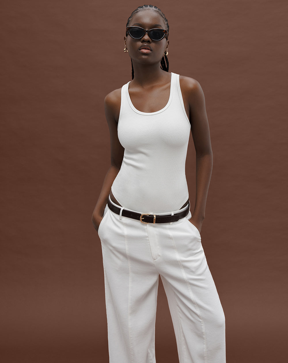 Body cuello redondo blanco