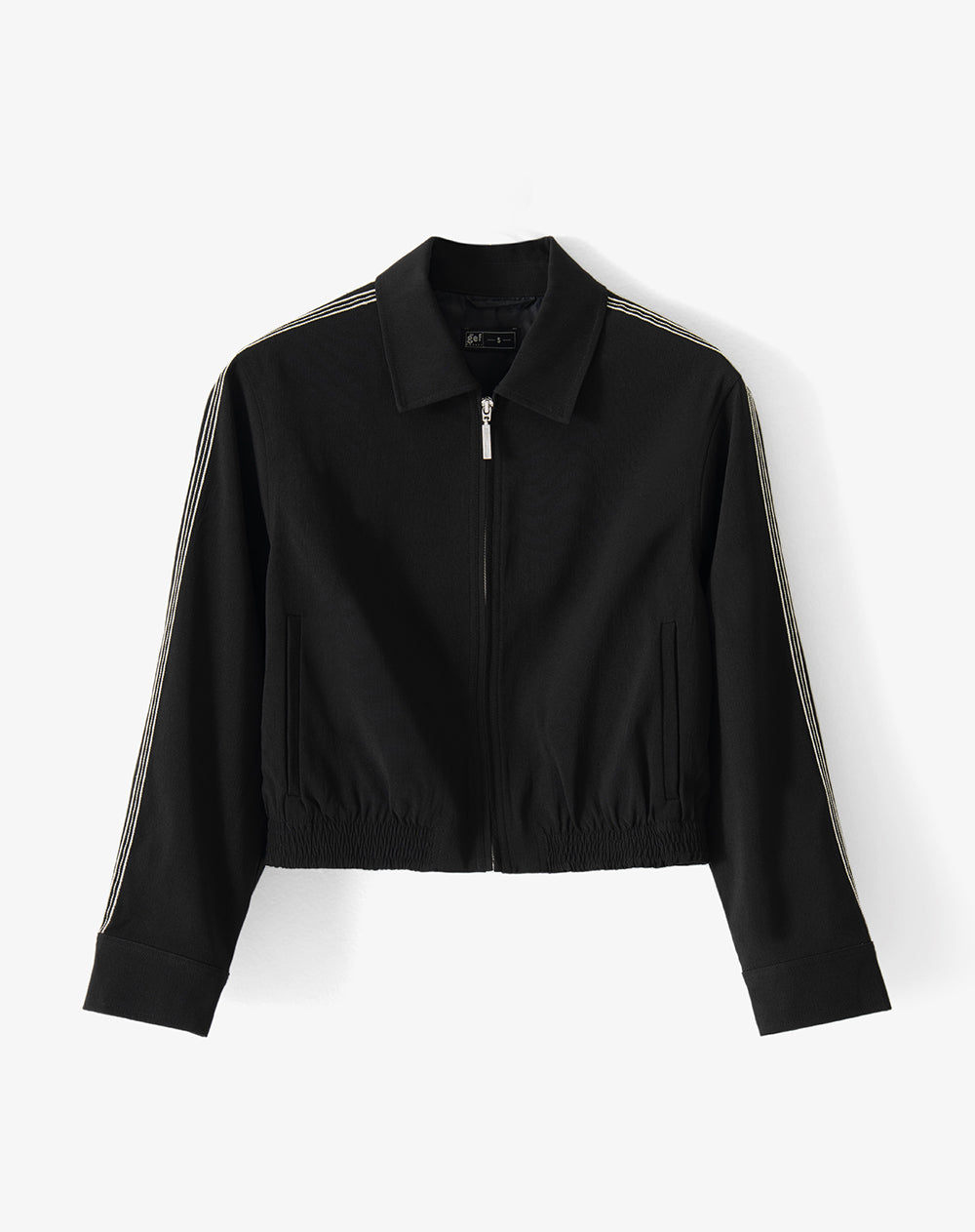 Chaqueta regular negra mujer