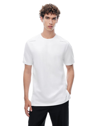 Camiseta deportiva control humedad blanca hombre
