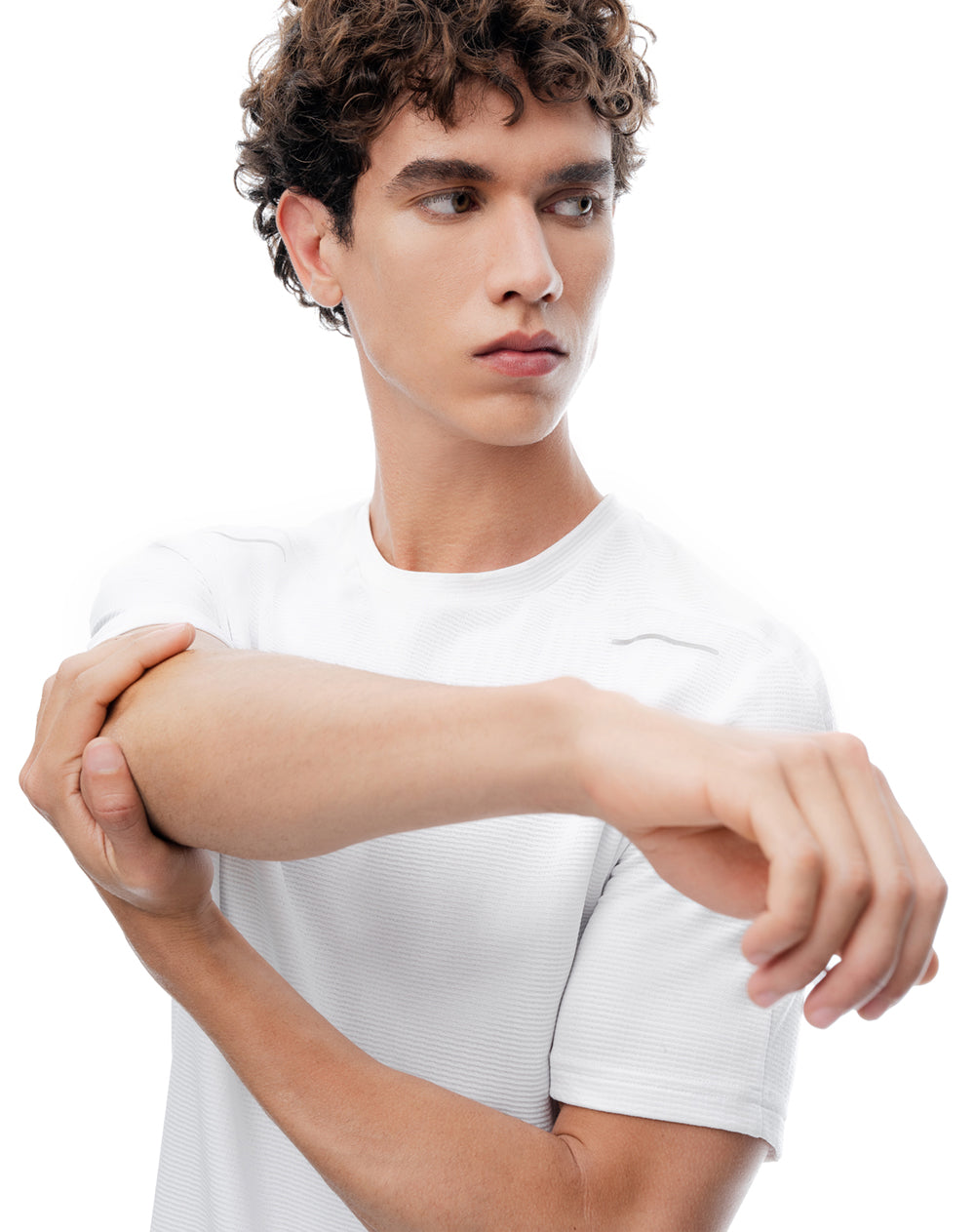 Camiseta deportiva control humedad blanca hombre
