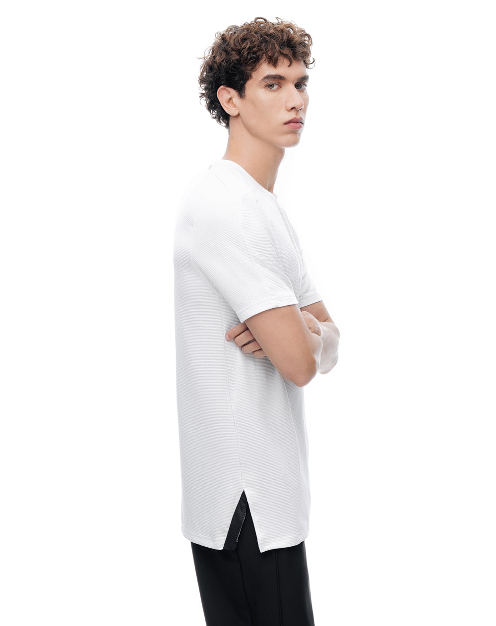 Camiseta deportiva control humedad blanca hombre