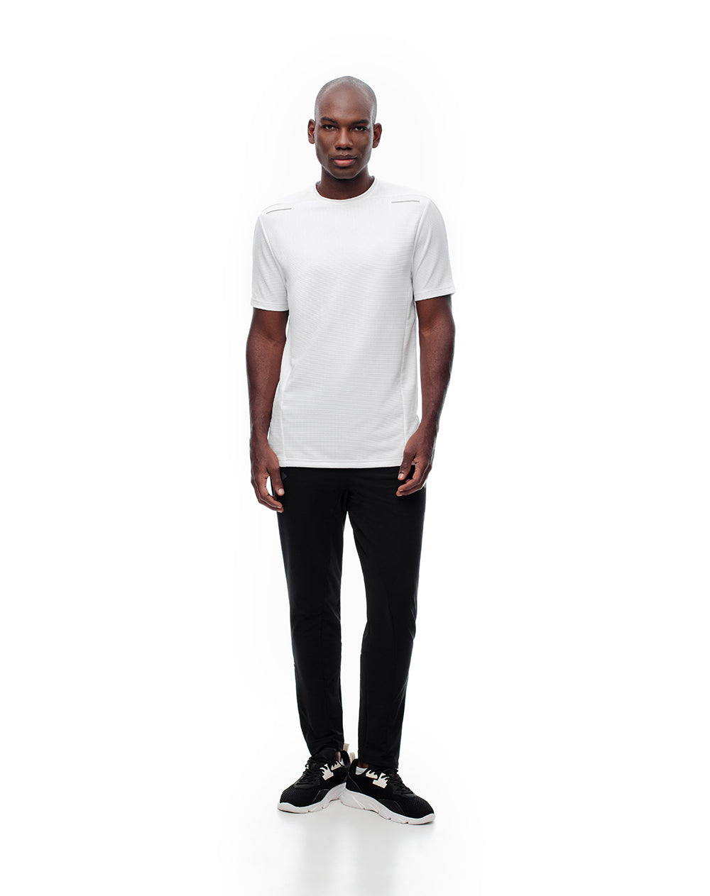 Camiseta slim fit manga corta blanca